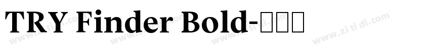 TRY Finder Bold字体转换